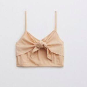 Aerie Woven Tie Front Tank Top--Size XL